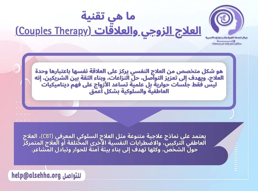 ما هي تقنية العلاج الزوجي والعلاقات (Couples Therapy)